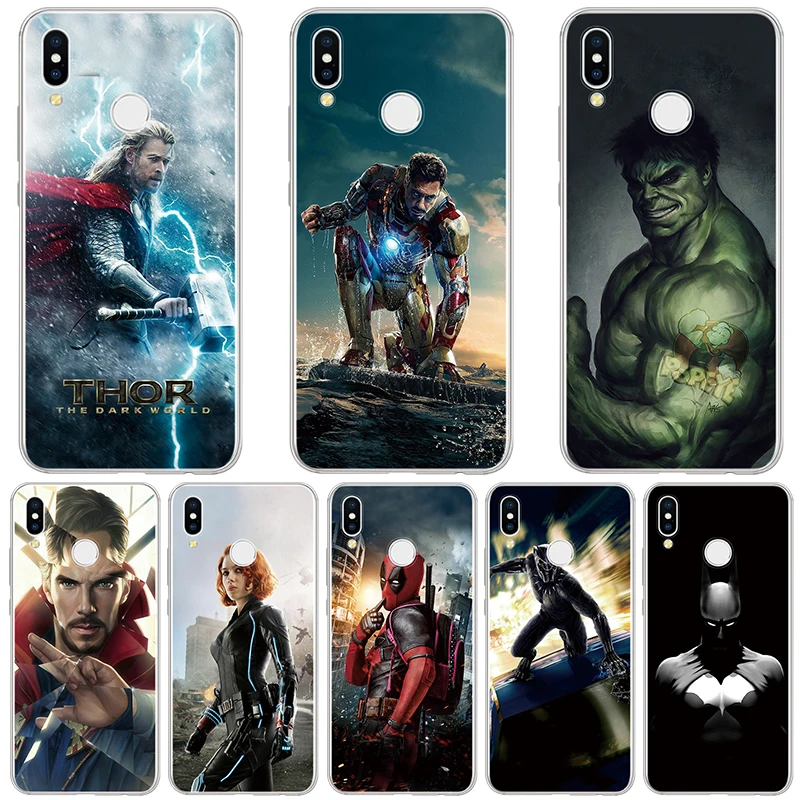 

Marvel Avengers Heros Case For Huawei Honor 10 Lite 9 7A Pro 10i 20i 8C 8 V9 Play 6 7X TPU Soft For Huawei Honor 8X Case Coque