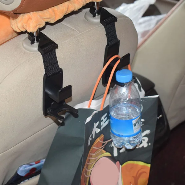 2pcs Car Seat Hook Multi-functional Headrest Purse Bags Hanger Hooks VS998