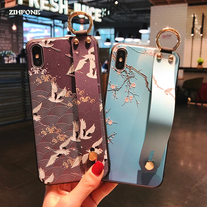 Чехол для телефона Fundas с ремешком Xiaomi mi 9 силиконовый напульсник задняя крышка Xiao
