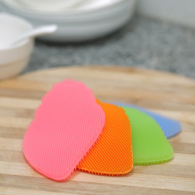 

1/3pcs Silicone Dish Washing Brush Scrubber Soft Cleaning Brush Kitchen Tools FPing