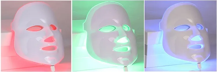 Королева красоты перезаряжаемый 7 цветов светодиодный фотоновая маска для лица микротоковая анти удаление морщин, акне лифтинг кожи лица спа светодиодный маска