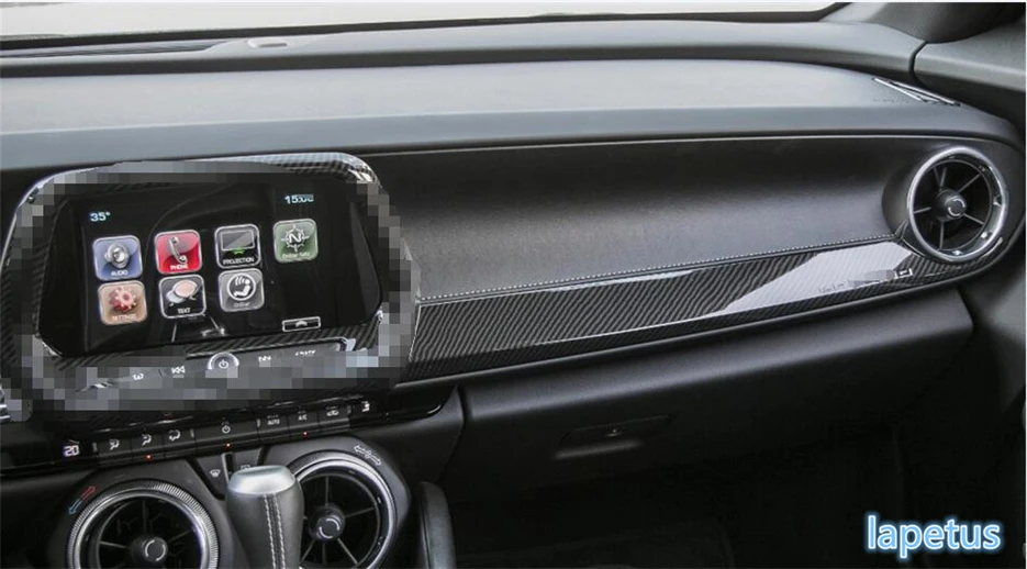 

Lapetus The Co-pilot Central Control Decoration Panel Cover Trim For Chevrolet Camaro 2016 2017 2018 2019 2020 ABS Carbon Fiber
