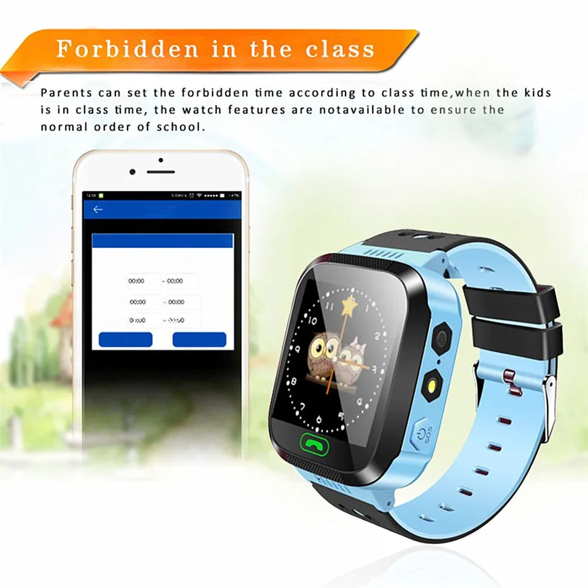 smart watch Y21 with camera flashlight baby watch SOS call location tracking device for child safe