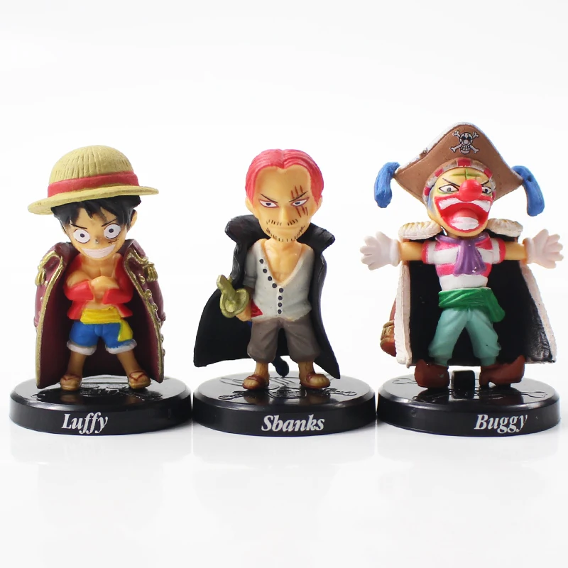 12 шт./лот 5 см цельная пиратская парусная игрушка Luffy Sabo Shanks крокодил мория багги Q