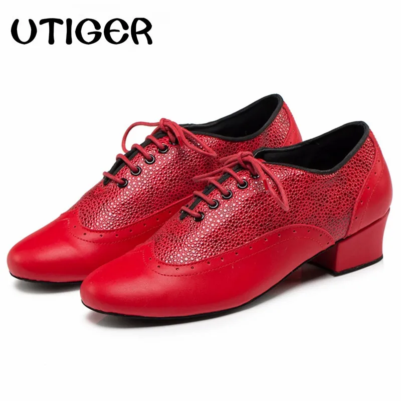 Big size 38 47 Genuine Leather Latin Dance Shoes Men Rumba Samba Cha