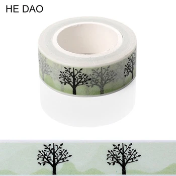 

1 PC 15mm*5m Tree Pattern Gold Foil Printing Japanese Washi Decorative Adhesive Tape DIY Masking Tape Material Supplies