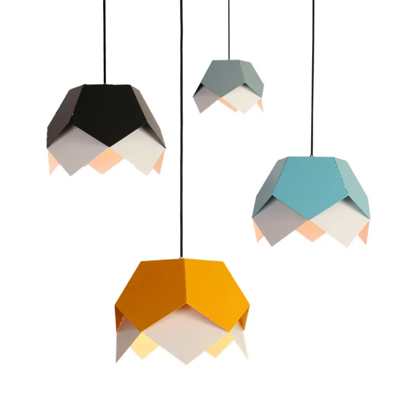 

Nordic 1 pcs daily lighting kitchen suspension lamp Restaurant Teen's room Lotus painted pendant lights E27 Lustres E Pendentes