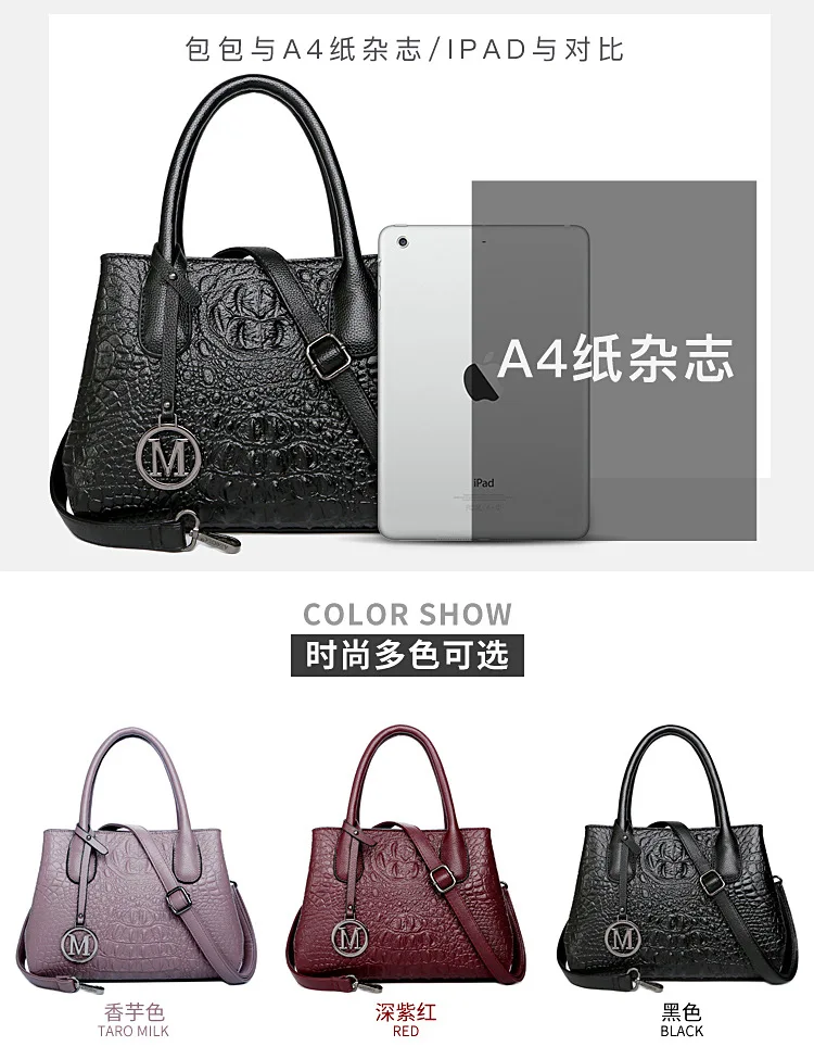 LUYO, настоящая натуральная кожа, сумки, женская сумка-мессенджер, известный бренд, женские сумки на плечо, женская сумка из крокодиловой кожи, Черная