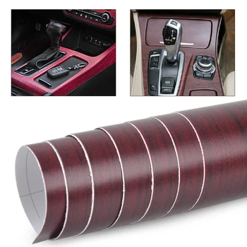 

beler 1Pc PVC 100 x 30cm Wood Grain Textured Wrap Roll Sticker Decal Sheet DIY Film Wrap Car Styling Interior Decorations