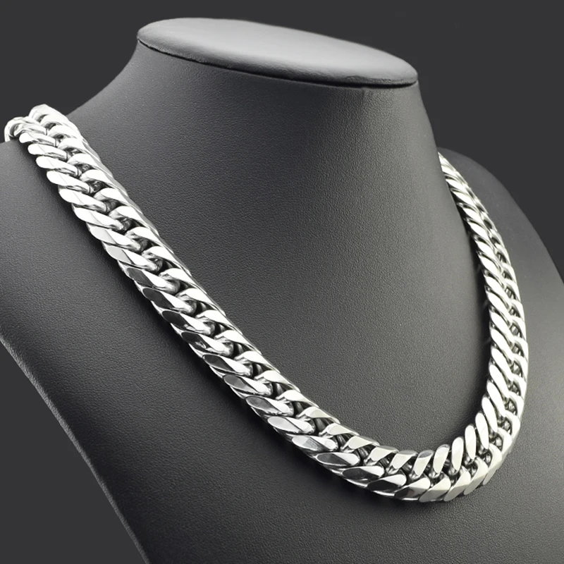 stainless steel chunky necklace