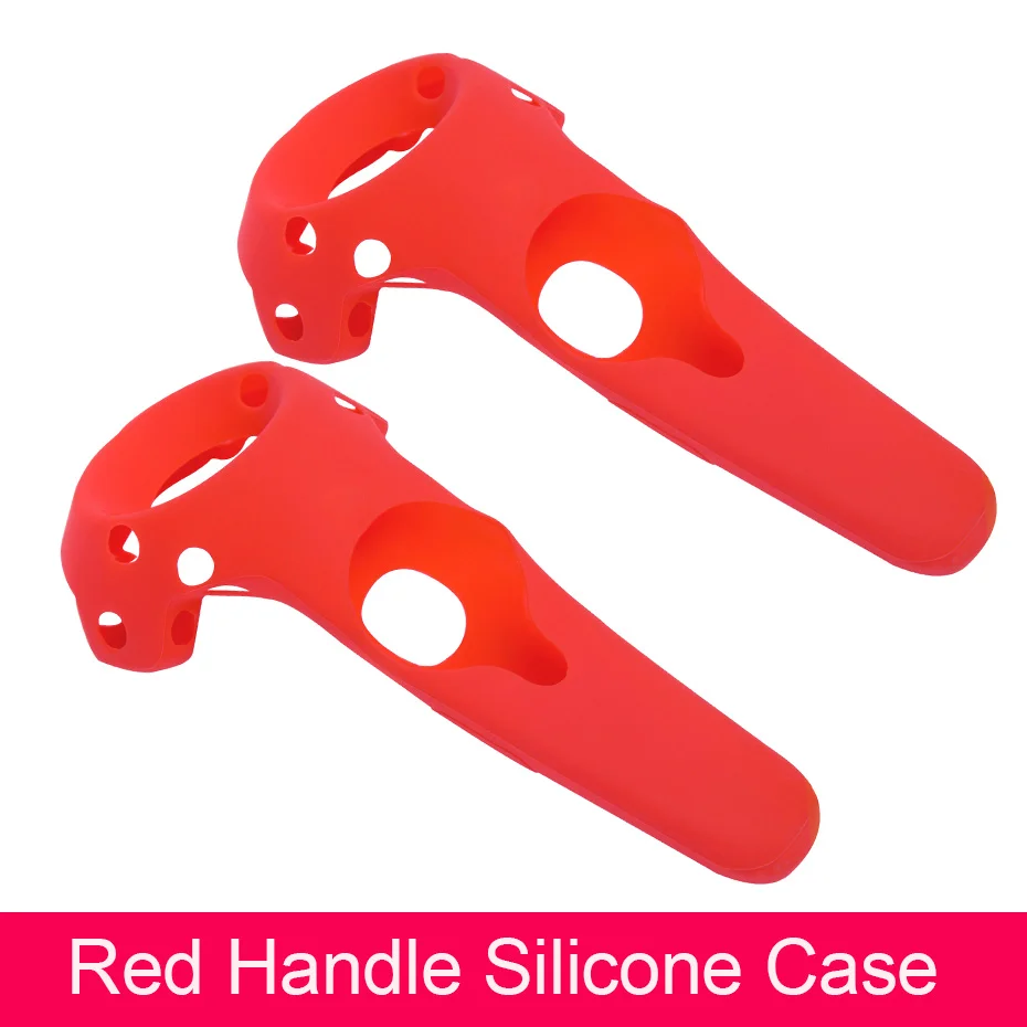 Для htc Vive гарнитура VR силиконовый чехол Противоскользящий VR очки шлем контроллер ручка чехол оболочка Виртуальная реальность - Цвет: Red Handle Case