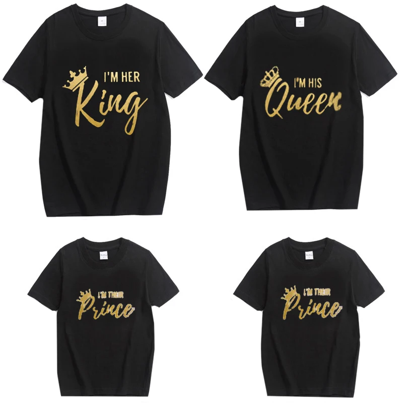 Новые одинаковые комплекты одежды для всей семьи футболка для папы, мамы, дочки, сына и короны одежда для папы, мамы и меня королевская королева