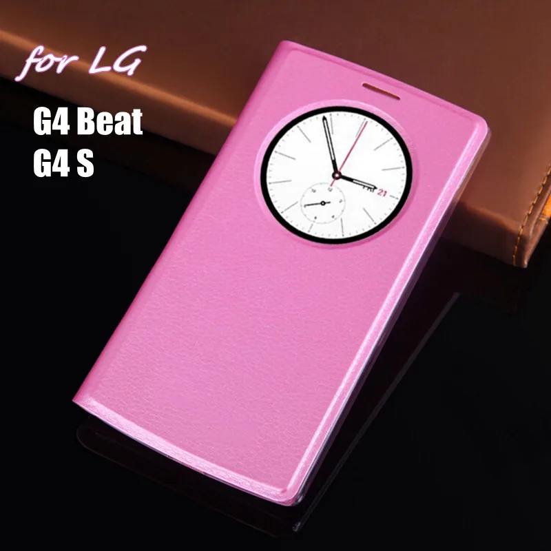 

Smart Circle Window View Shell Quick Auto Sleep Wake Up Flip Cover Magnet Case Mask For LG G4 Beat / G4 S / G4s H731 H735 H736