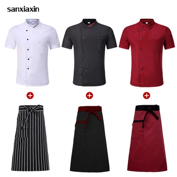 

wholesale black Chef Jacket shirts new clothes Hotel Chef Uniform restaurant waitress uniforms Catering Bakery Kitchen Workwear