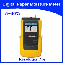 Free Shipping Digital Paper Moisture Meter Tester specia for paper Range:5-40% Accuracy: +-1%+1word