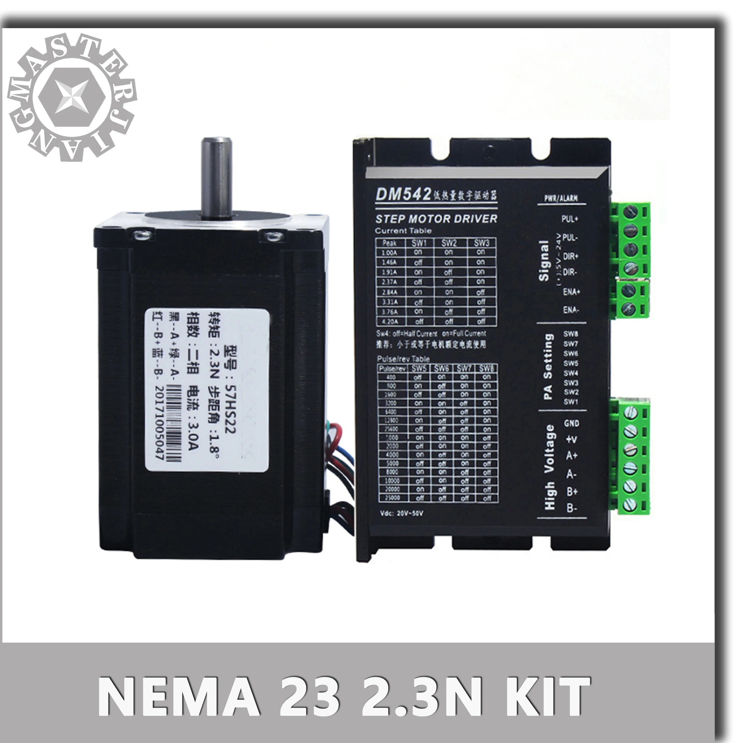 Nema 23 57HS22 шаговый двигатель 57 мотор 2.3Nm с обновлением TB6600/DM542 шаговый двигатель драйвер NEMA17 23 для ЧПУ 3D принтера