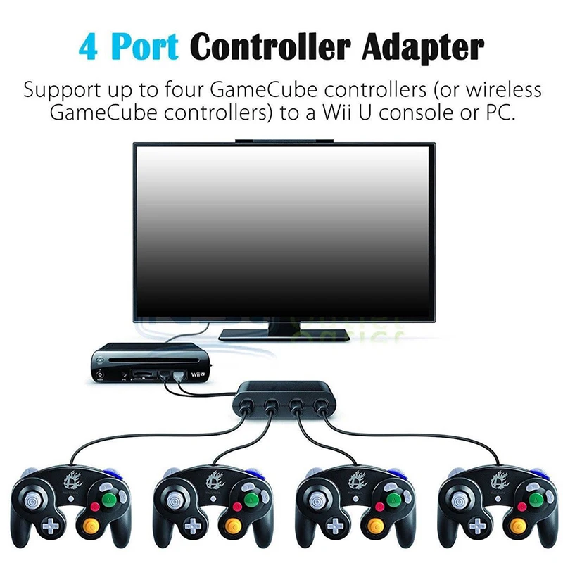 Новые 4 порта для контроллеров GameCube GC usb-адаптер для nintendo wii U PC NGC для ПК игровой аксессуар
