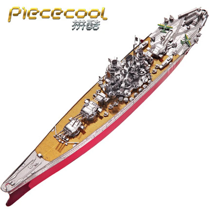 

Piececool 3D Metal Puzzle Figure Toy Japan BATTLESHIP YAMATO models Educational Puzzle 3D Models Gift Jigsaw Toys For Children