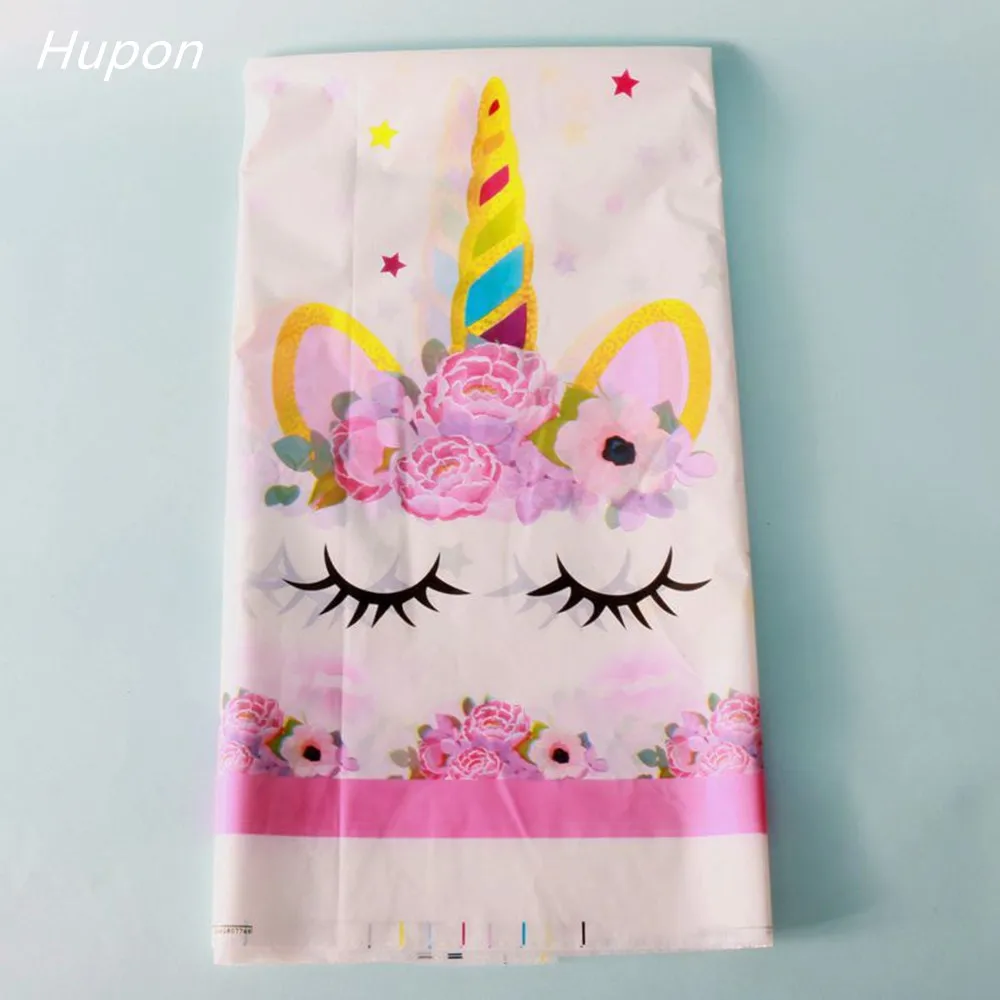 108*180cm Unicorn Party Tablecloth Plastic Kids Favors Baby Shower Birthday Party Decor Table Cover Unicorn Theme Party Supplies