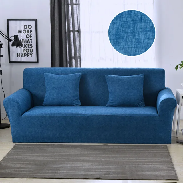 Blue Stretch Sofa Cover Elastic Sofa Seat Cover Copridivano Sofa Covers