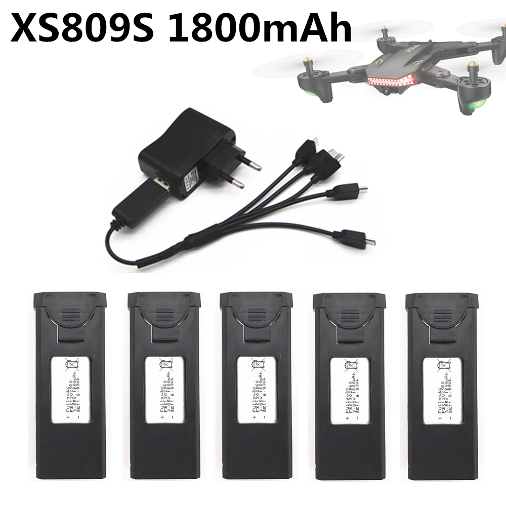 Аккумулятор для квадрокоптера Visuo XS809s xs812 3 7 в 1800 мАч | Игрушки и хобби