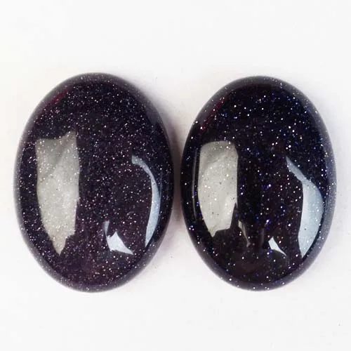 2pieces/lot)Wholesale Natural Mixed Stone Oval CAB CABOCHON 25x18x6mm yl061801 - Окраска металла: Blue Sand Stone