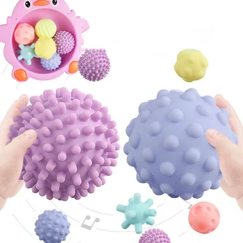 

Multi Ball Set soft toys Baby Hand Training Massage Ball Rattle Toys Multi Ball Develop Toys Set Rattle Activity toys