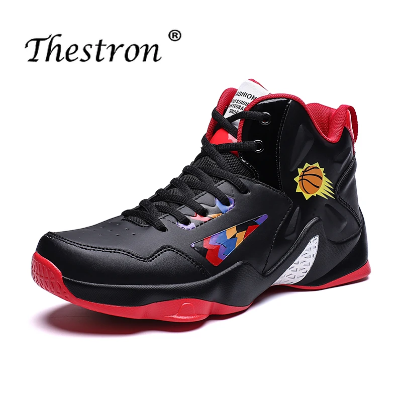 

Man Basketball Shoes Black White Athletic Sneakers Male Spring Summer Training Shoes Men Breathable Cushioning Basketball Boots