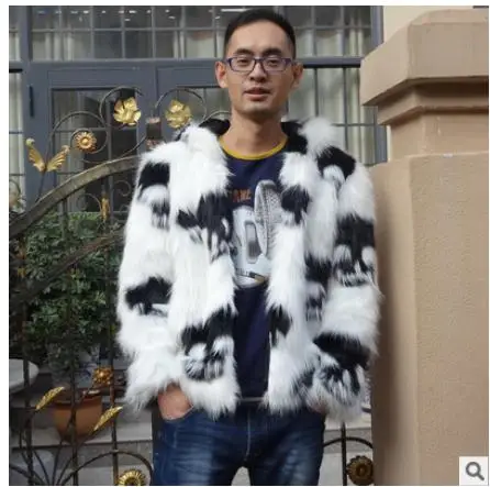 S/6Xl мужские куртки с капюшоном большого размера из искусственного лисьего меха