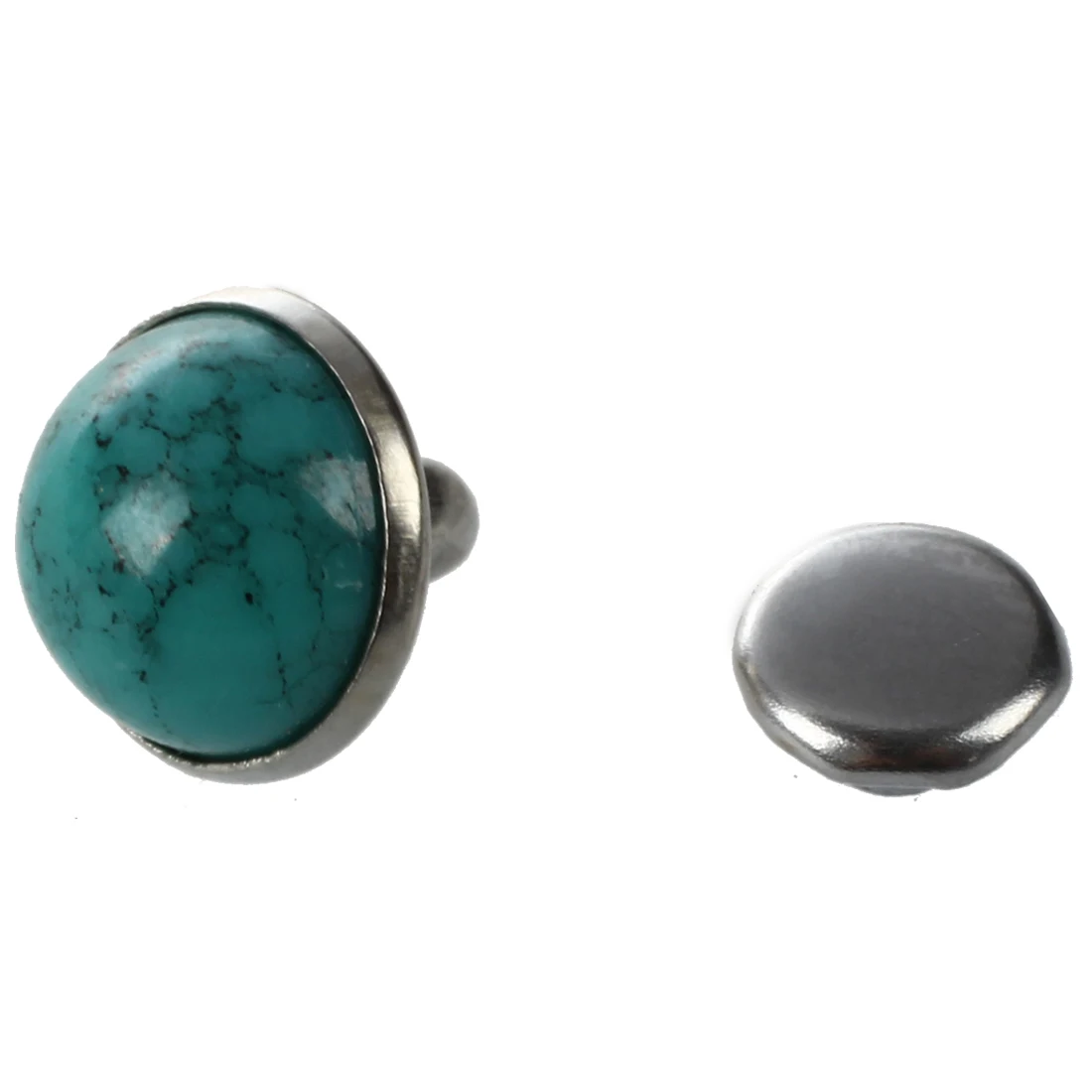 

20 x Turquoise Studs Jewelry Rivets Hollow Rivets Blue DIY Round Rivets 7 mm