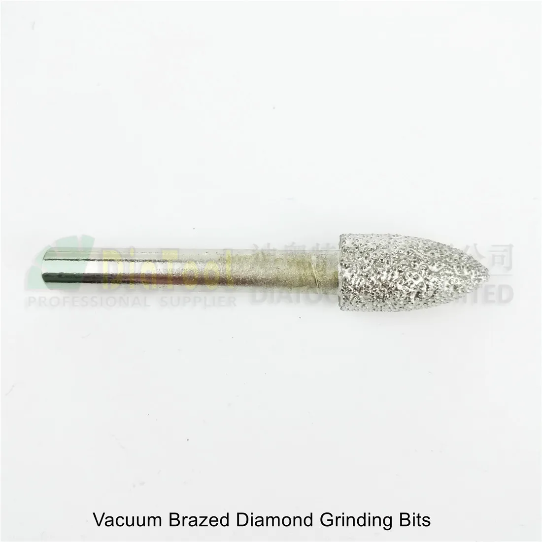 5pcs #14 Vacuum brazed diamond Grinding bits burrs mounted points shank 6mm engraving bits