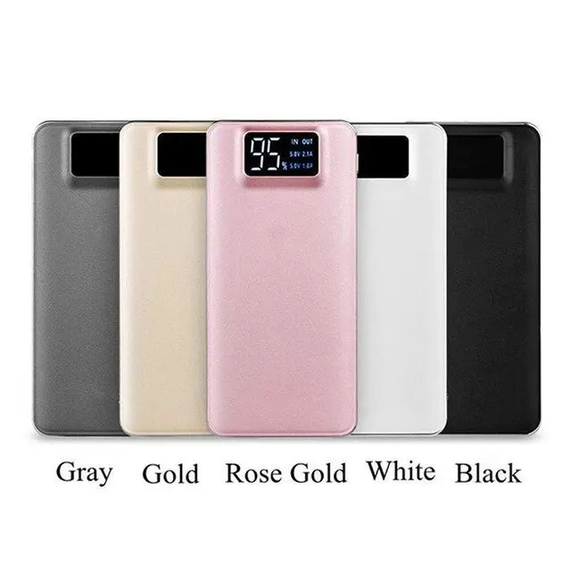 

30000mah Power Bank External Battery LED Light Portable Charger Mobile Phone Daul USB Powerbank For Xiaomi MI iphone X Samsung 8