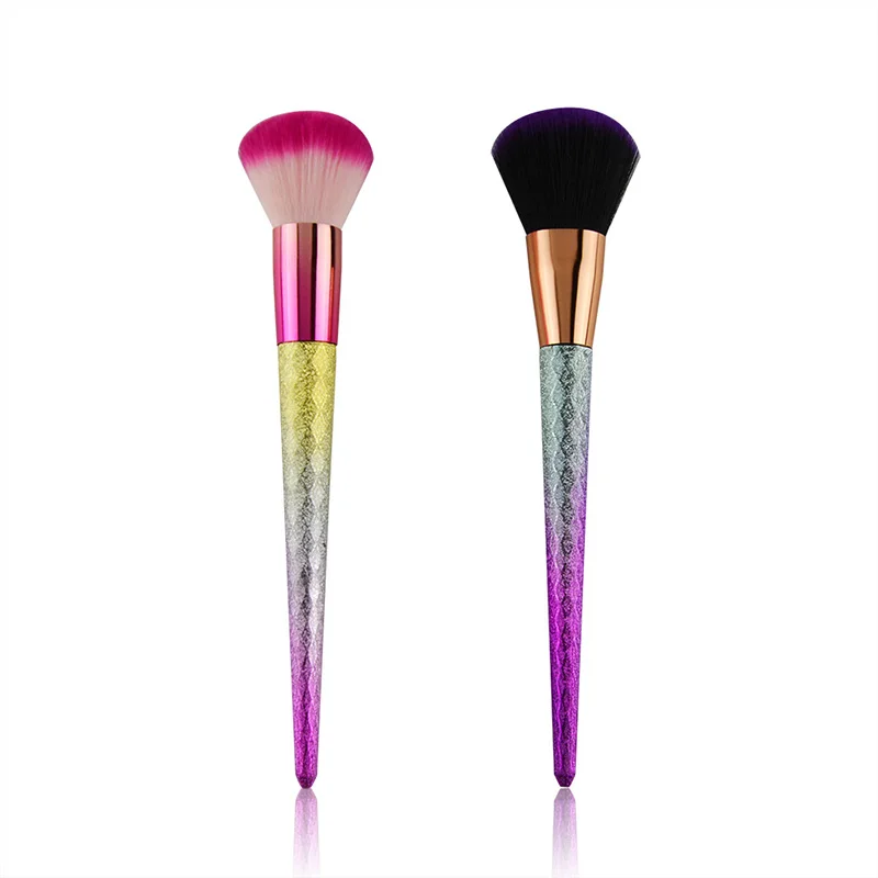 

New 1pc Unicorn Diamond Loose Powder Brush Unicorn Brush Super Soft Makeup Brushes Cosmetic Beauty Make Up Brush Box Packed