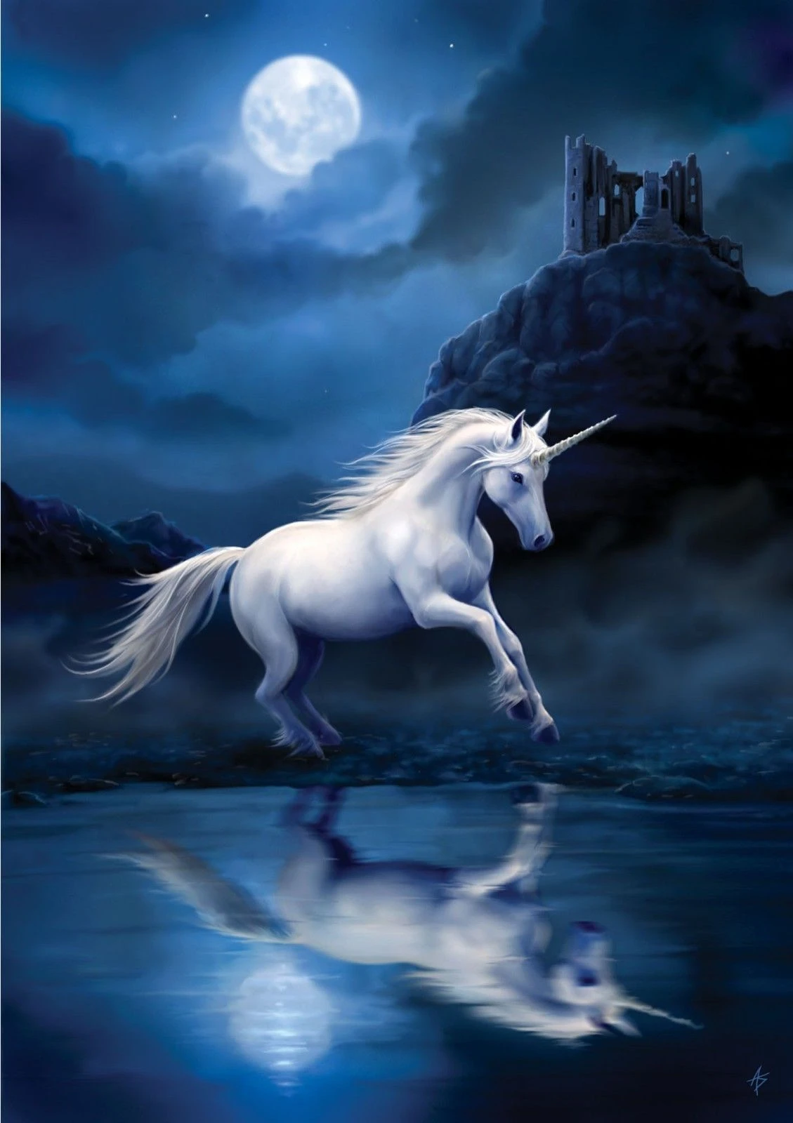 BEAUTIFUL UNICORN FANTASY HORSE LARGE ART PRINT POSTER LFGZ0018