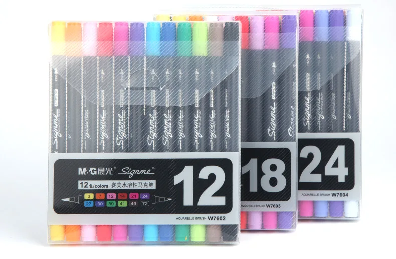 24 цвета, двойная кисть, художественные маркеры, ручка с тонким кончиком и кончиком кисти, отлично подходит для Bullet Journal, для взрослых, раскрасок, каллиграфии, надписей