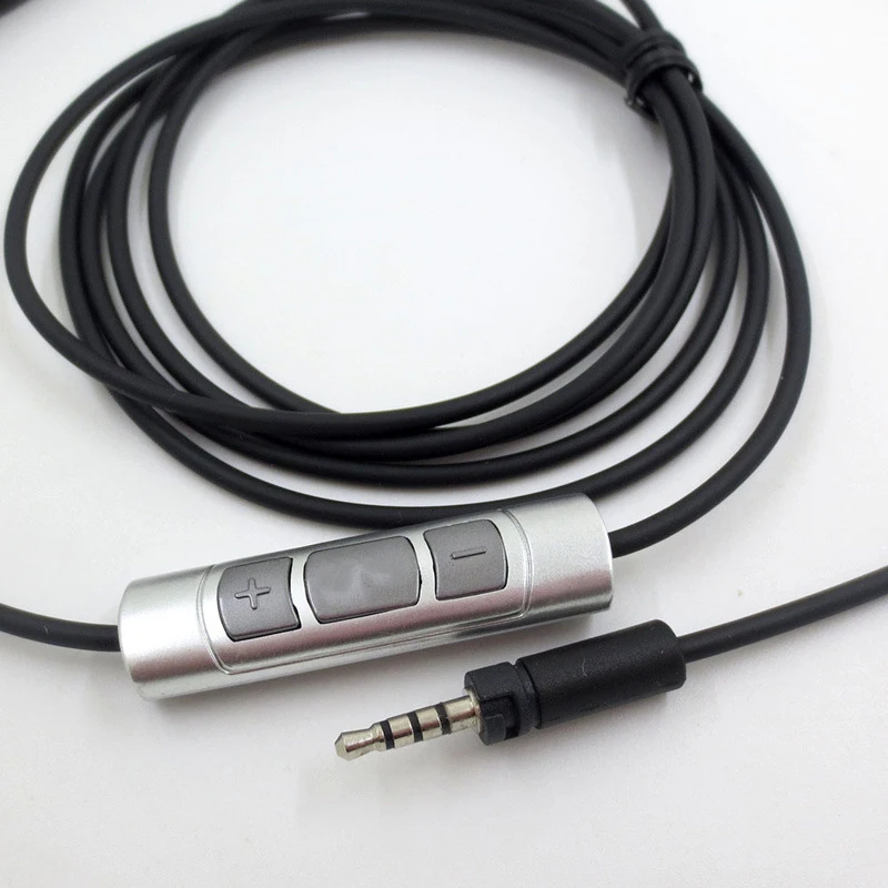Replacement Cable for Sennheiser HD4 30i HD4 30G Headphone Headset Upgraded Silver Plated 3 5mm to 2 5mm Wire with Remote mic
