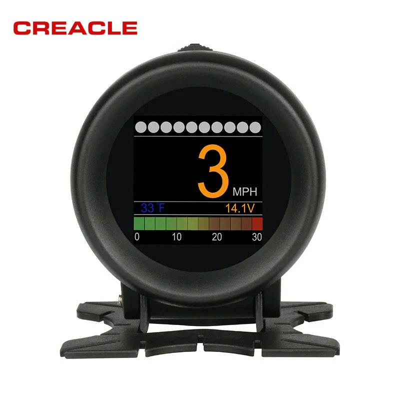 2018 AUTOOL X60 OBD2 HUD Digital Temperature Gauge Digital Voltage Speed Meter Display Meter Alarm Water Multi-function 12V