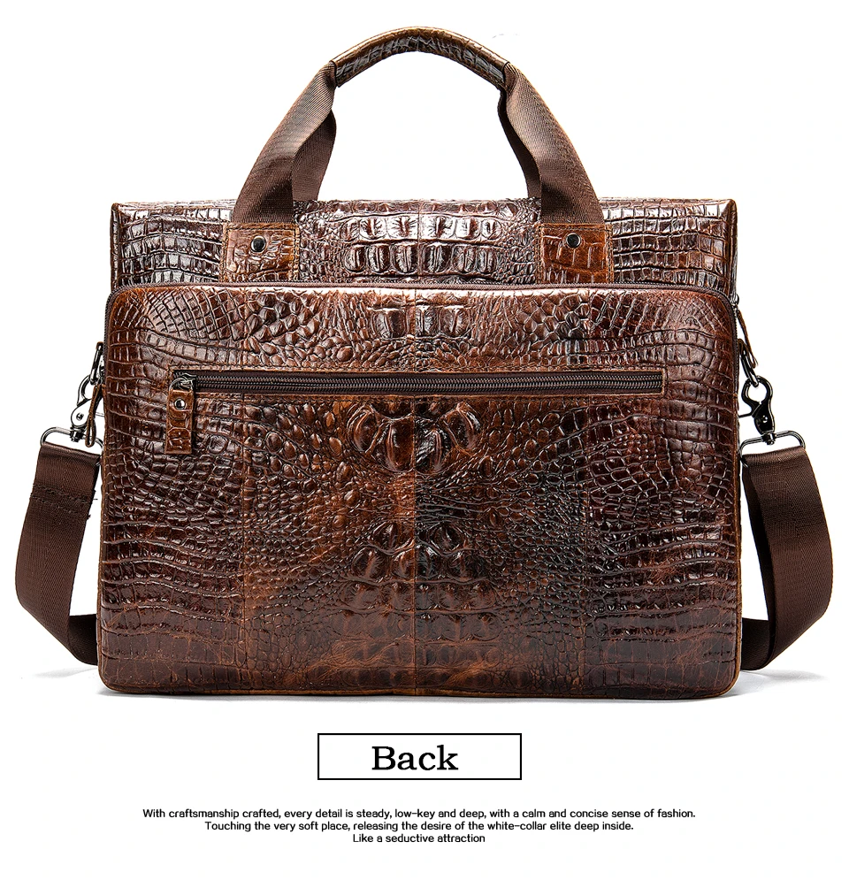 Men 's Briefcase Bag Man Genuine Leather Laptop bags for Men Business Messenger Shoulder Handbags for 14 inches Computer Bag 12