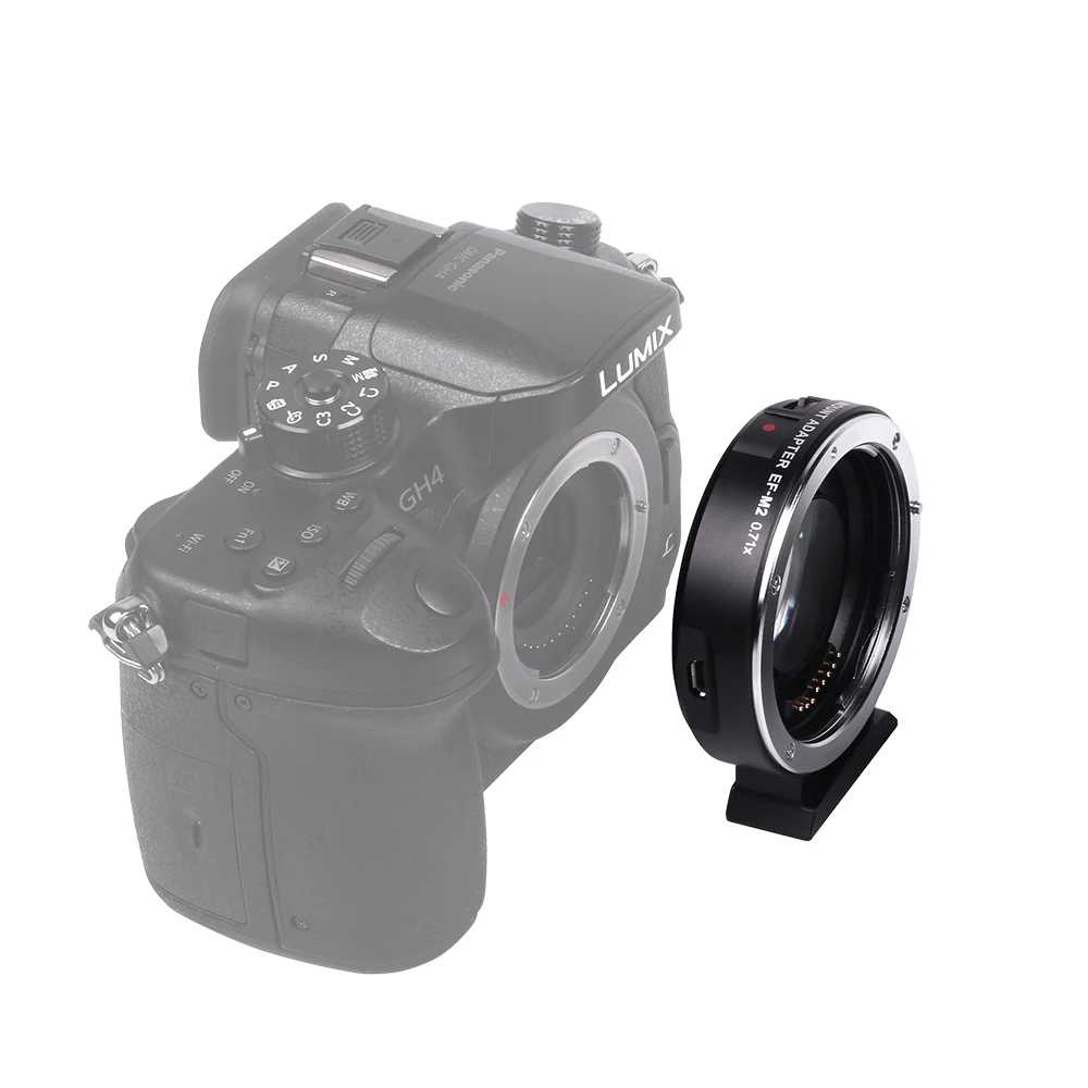 EF-M2 Фокусное Редуктор Booster адаптер автофокусом 0.71x объектив IS USM для Canon EF Крепление объектива к костюму для M43 камера E-PL8/E-PL7/E-PL5/E-PL3 E-M10/II/III