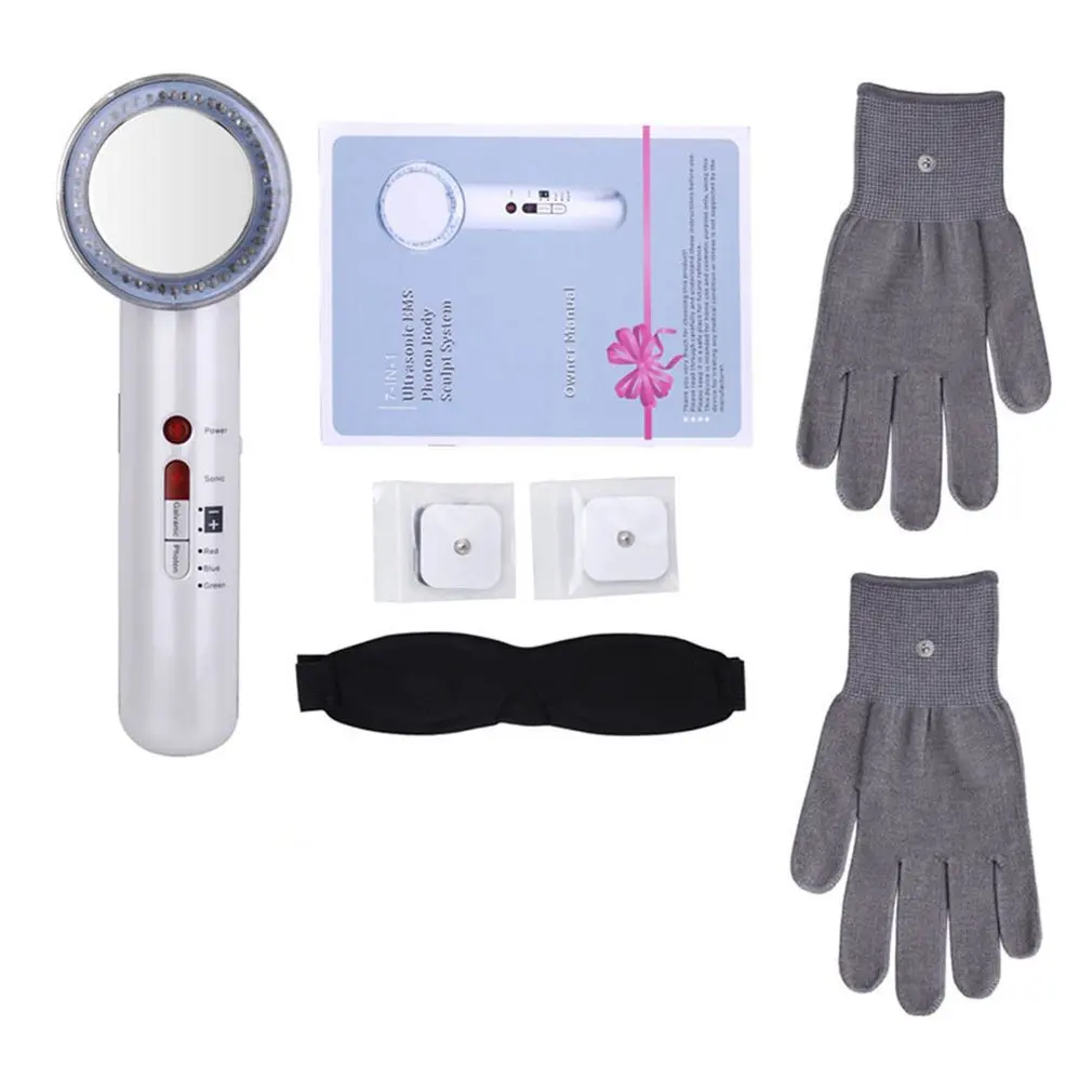 

7 IN 1 EMS Ultrasonic Body Facial Slimming Anti Cellulite Burn Fat Cavitation Body Slimming Weight Loss Therapy Face Massager