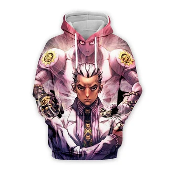 

New Anime JoJo Bizarre Adventure 3D Print Hoodies Sweatshirts Jojolion pullover short sleeve shirts unisex autumn casual Joggers