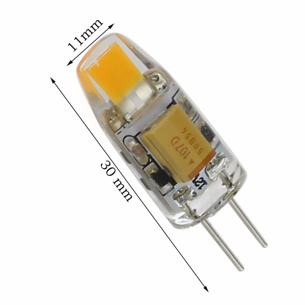 С регулируемой яркостью мини G4 COB светильник 3 Вт 6 AC/DC 12V 3014 SMD силиконовый чехол с