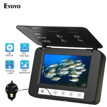 Eyoyo EF15R оригинальный 30 м 1000TVL подводный зимняя рыбалка ing камера 5 «ЖК дисплей Мониторы 4 шт. инфракрасный + 2 белые светодиоды Ice рыболокаторы