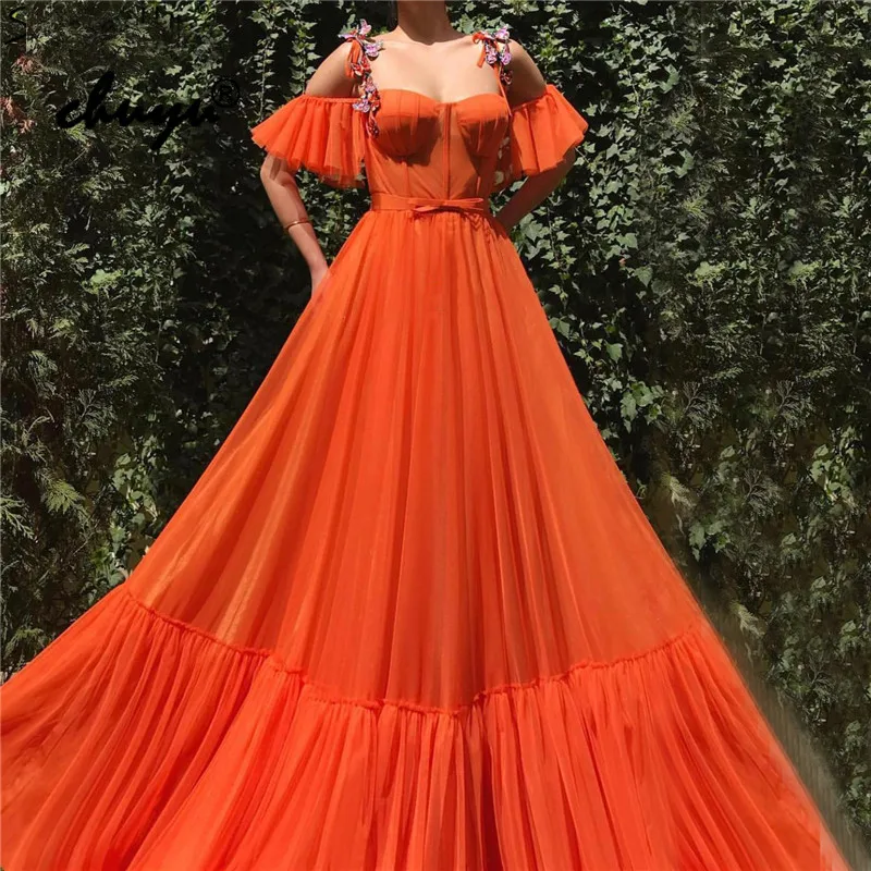 

Muslim Evening Dresses Cap Sleeves A-Line Tulle Beads Illusion Islamic Dubai Saudi Arabic Evening Gown Boho Prom Dress