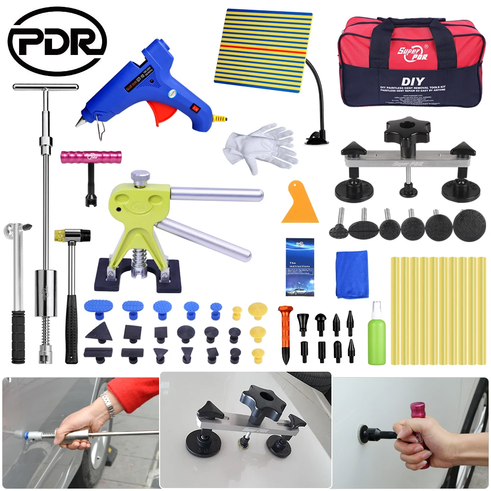 

PDR Line Board Hail Removal Kit Paintless Dent Repair Puller Lifter PDR Tools Glue Tabs Suction Cup PDR Tool Set