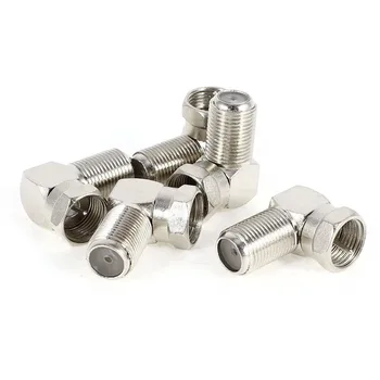 

KSOL 5 Pcs F Type Female to Male F/M Adapter Right Angled RF Coax Connector