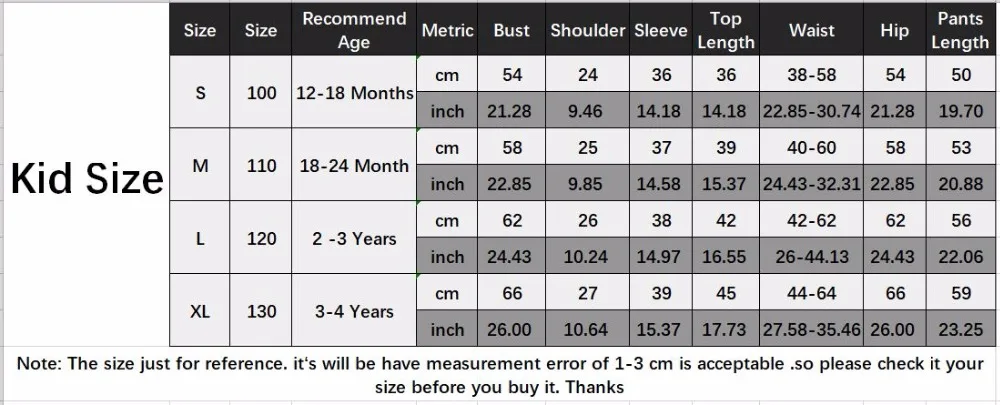 KID SIZE