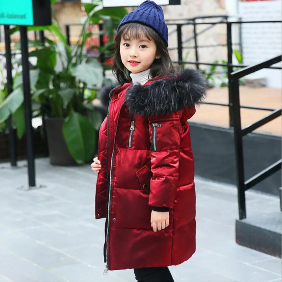 

Girls clothes kids winter thickening white duck down jacket baby girls long style warm coat girls tops children clothing outwear