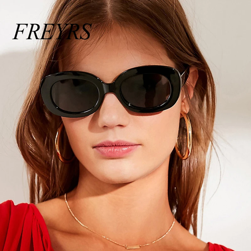 Freyrs ヴィンテージオーバルサングラスレディースメンズクラシック眼鏡アクセサリー Uv400 女性シェード白 Oculos ための 5257f サングラス Aliexpress