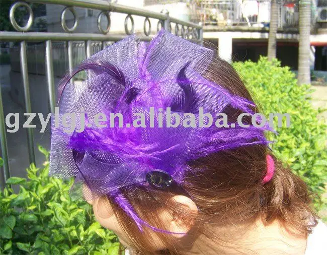 Чародей, танцы, гонки, свадьбы, партии шляпу костюм фиолетовый цветок волосы шляпа h5066